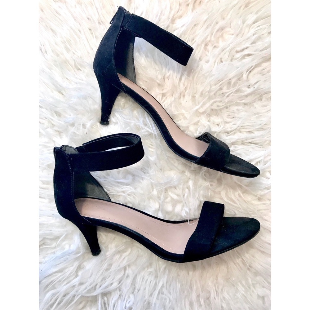 Black strappy heels